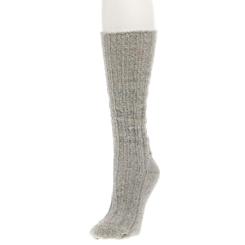 Grey Confetti Sweater Slouch Crew Socks