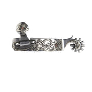 3/4in Silver Floral Western Spur