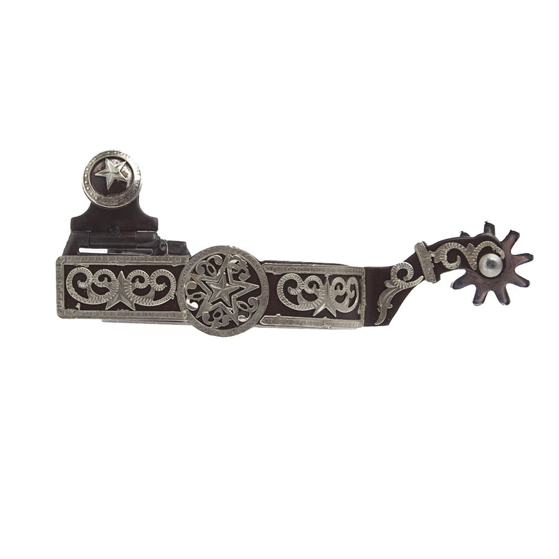 Ladies Brown Steel with Stars Spurs