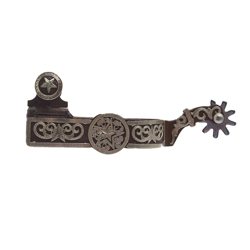 Antique Brown Steel with Stars Spurs