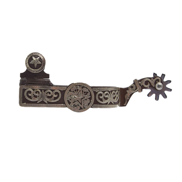 Antique Brown Steel with Stars Spurs