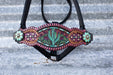 Whipstitch Prickly Pear Cactus Crystal Bronc Noseband Nylon Halter
