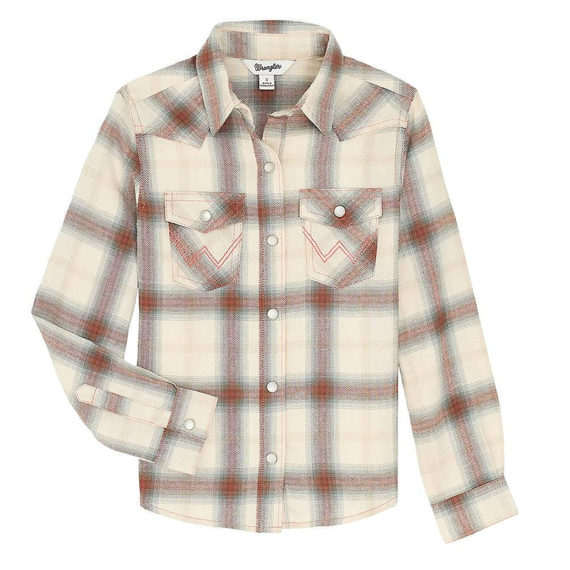 Girl's Western Snap Plaid Shirt