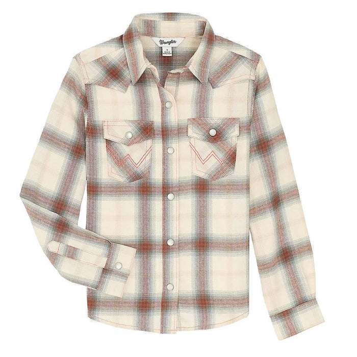 Girl's Western Snap Plaid Shirt
