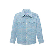 Boy's 20X Blue Multi Print Shirt