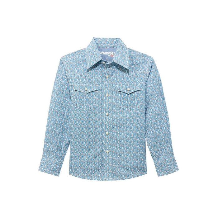 Boy's 20X Blue Multi Print Shirt