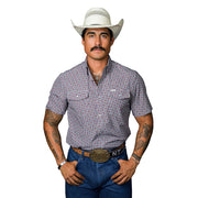 Men's Colton Red Short Sleeve Snap Shirt