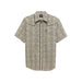 Men's Ecru Vintage Floral Snap Shirt