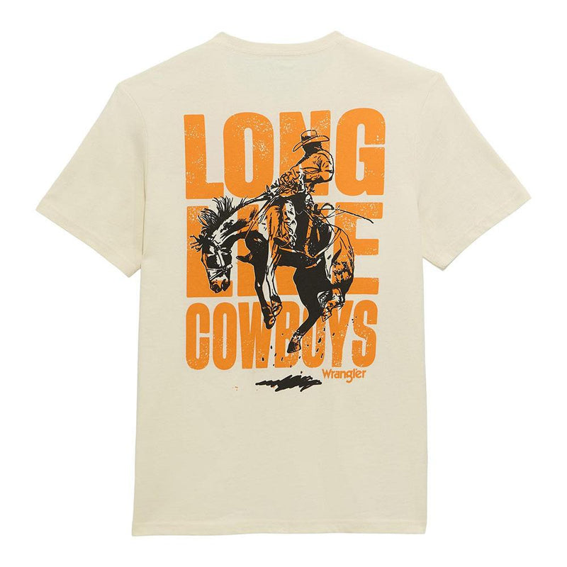 Men's White Long Live Cowboys Tee Shirt