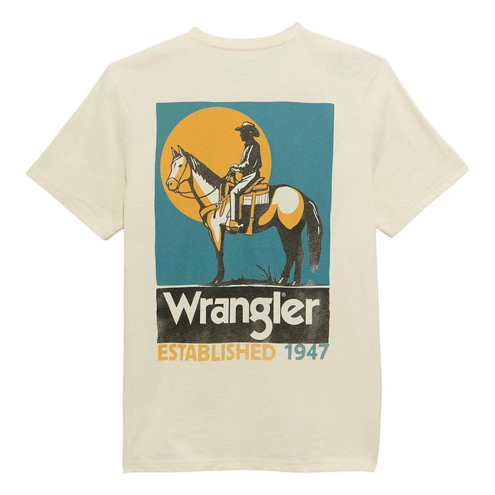 Men's White Graphic Pocket Tee Shirt