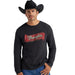 Men's Black Logo Thermal Long Sleeve Shirt