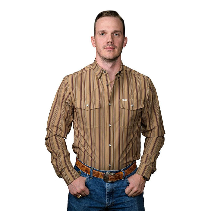 Men's Green Stripe Jackson Long Sleeve Shirt