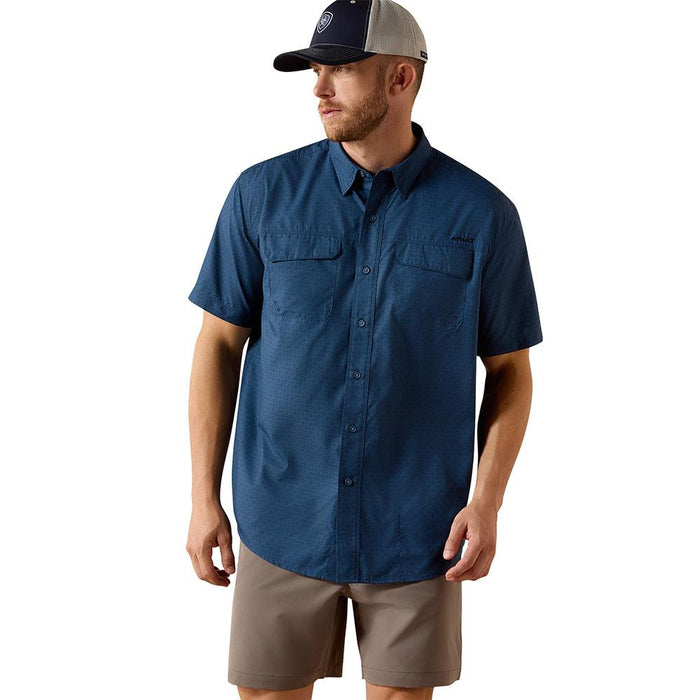 Men's Dark Denim Navy Print VentTek Shirt