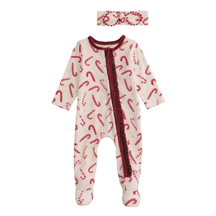 Girl's Candy Cane Sleeper