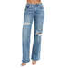 Women's Medium High Rise Wide Leg Jean