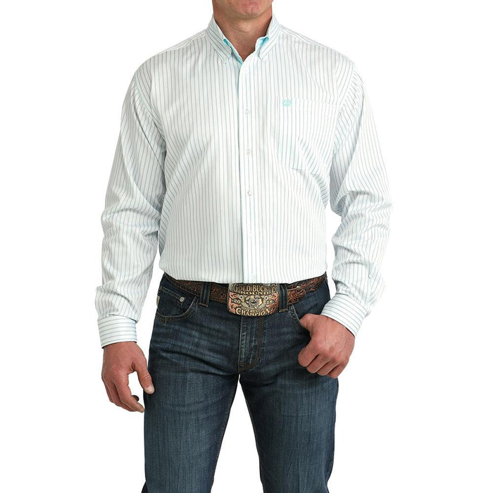 Men's Blue Stripe Long Sleeve Shirt