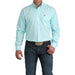 Men's Blue Square Long Sleeve Shirt