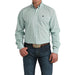 Men's Blue Small Print Long Sleeve Shirt