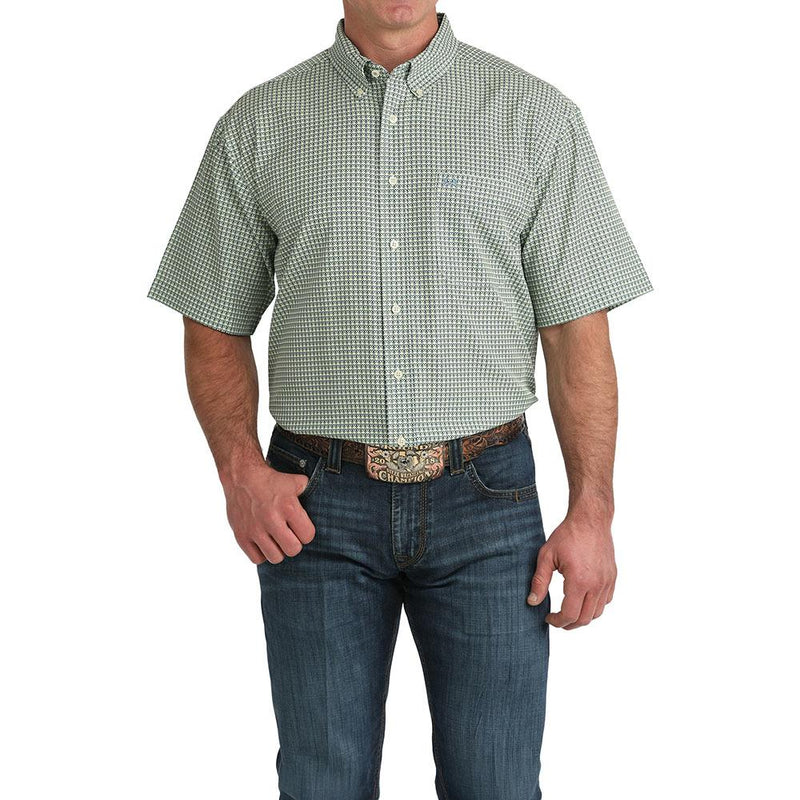 Men's Green Print ArenaFlex Short Sleeve Shirt
