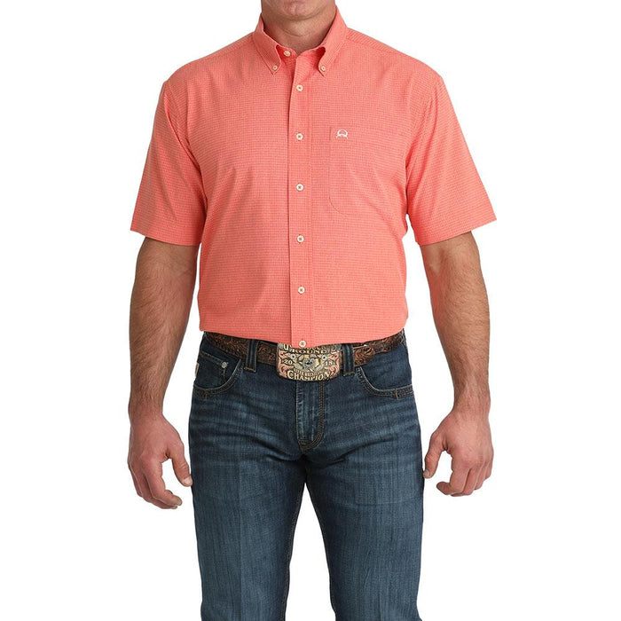 Men's Red Plaid ArenaFlex Short Sleeve Shirt