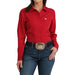 Women's Solid Pink Long Sleeve Shirt