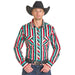 Men's Black Stripe Snap Shirt