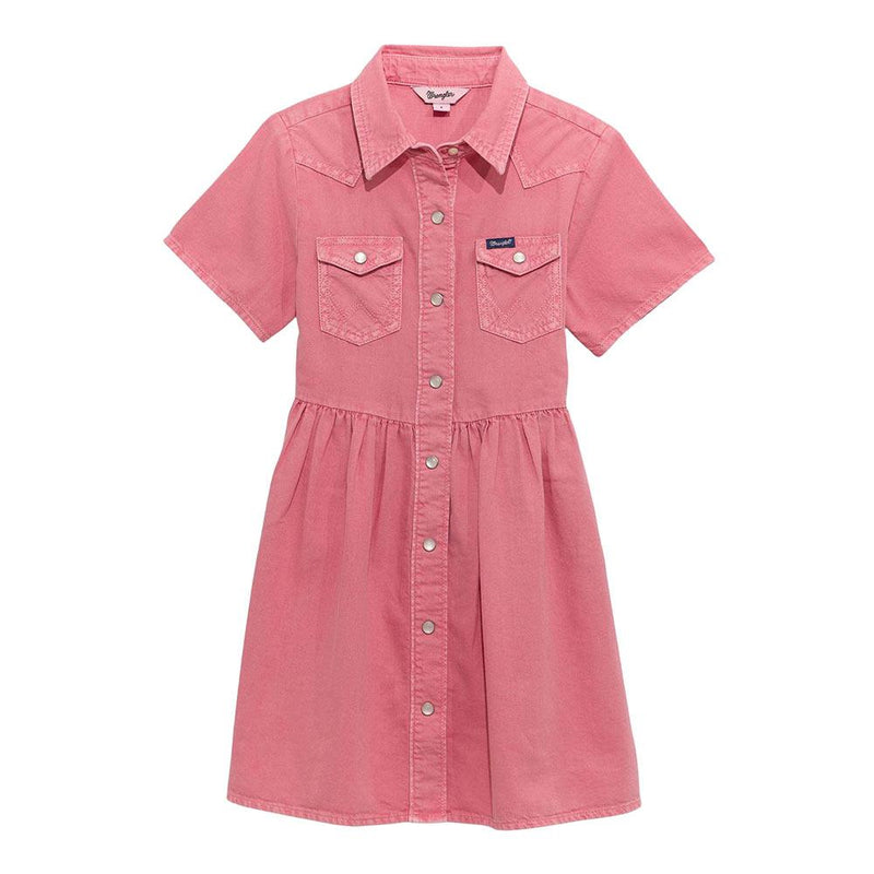 Girl's Pink Denim Dress