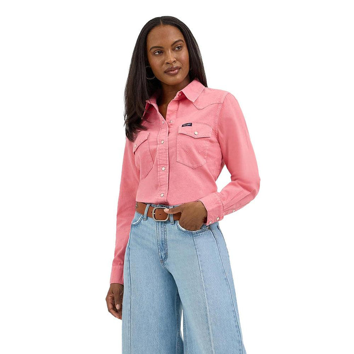 Women's Pink Vintage Snap Shirt