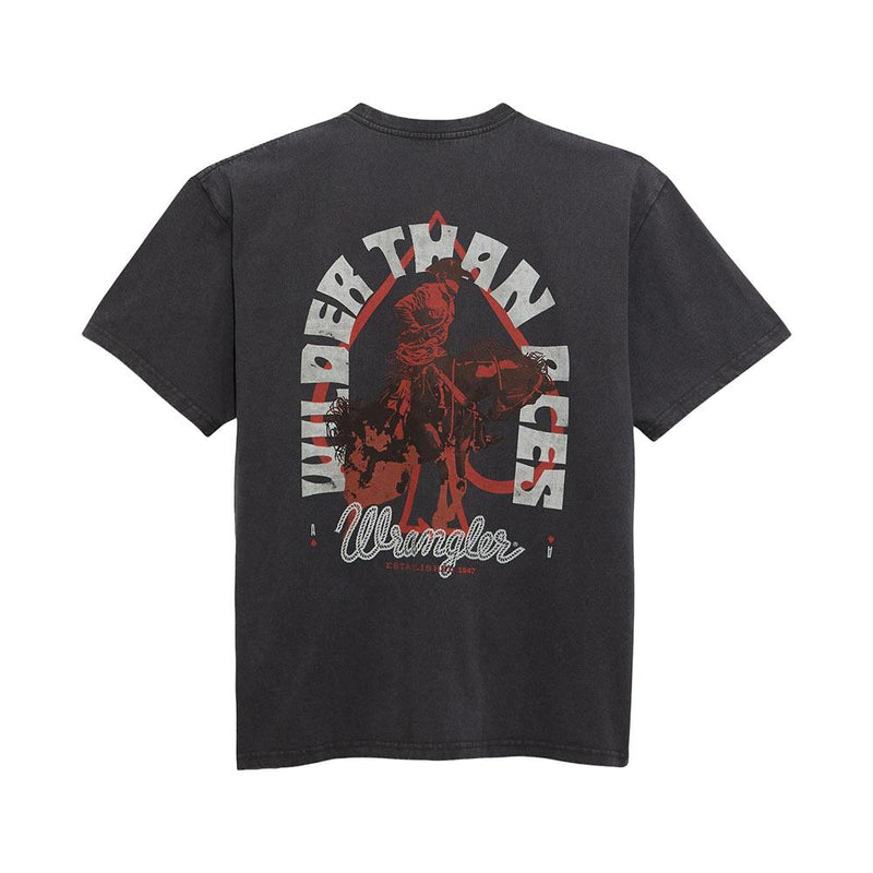 Men's Jet Black Wilder Than Aces Tee Shirt
