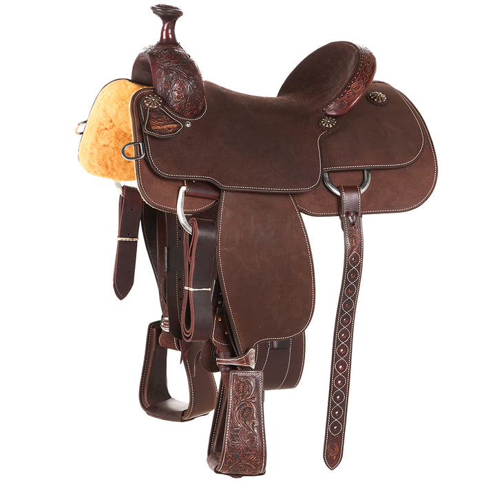 1/8 Breed Wyoming Flower Chocolate 15in Team Roper