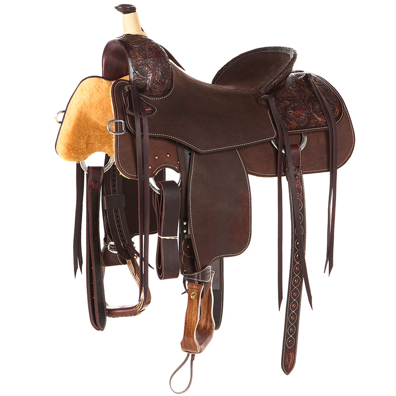 1/4 Tool Mountain Daisy Medium Brown Weathered Antique Performance Saddle