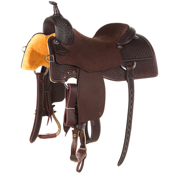 1/2 Breed Snowflake Chocolate 16in Performance Saddle