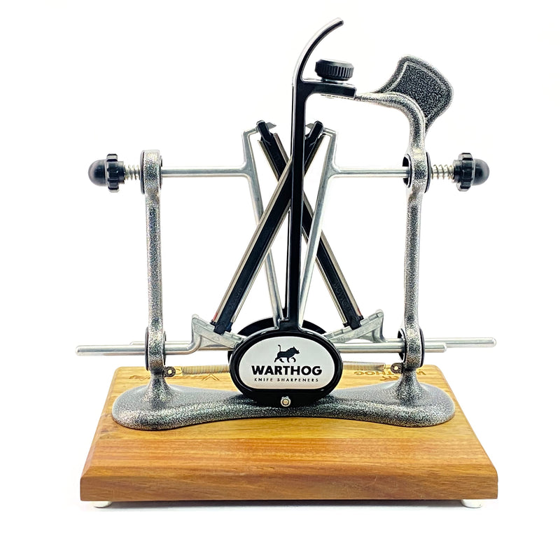 V-Sharp Elite Knife with Deluxe Wooden Base Diamond Rods Adjustable Angles Metal Frame Construction