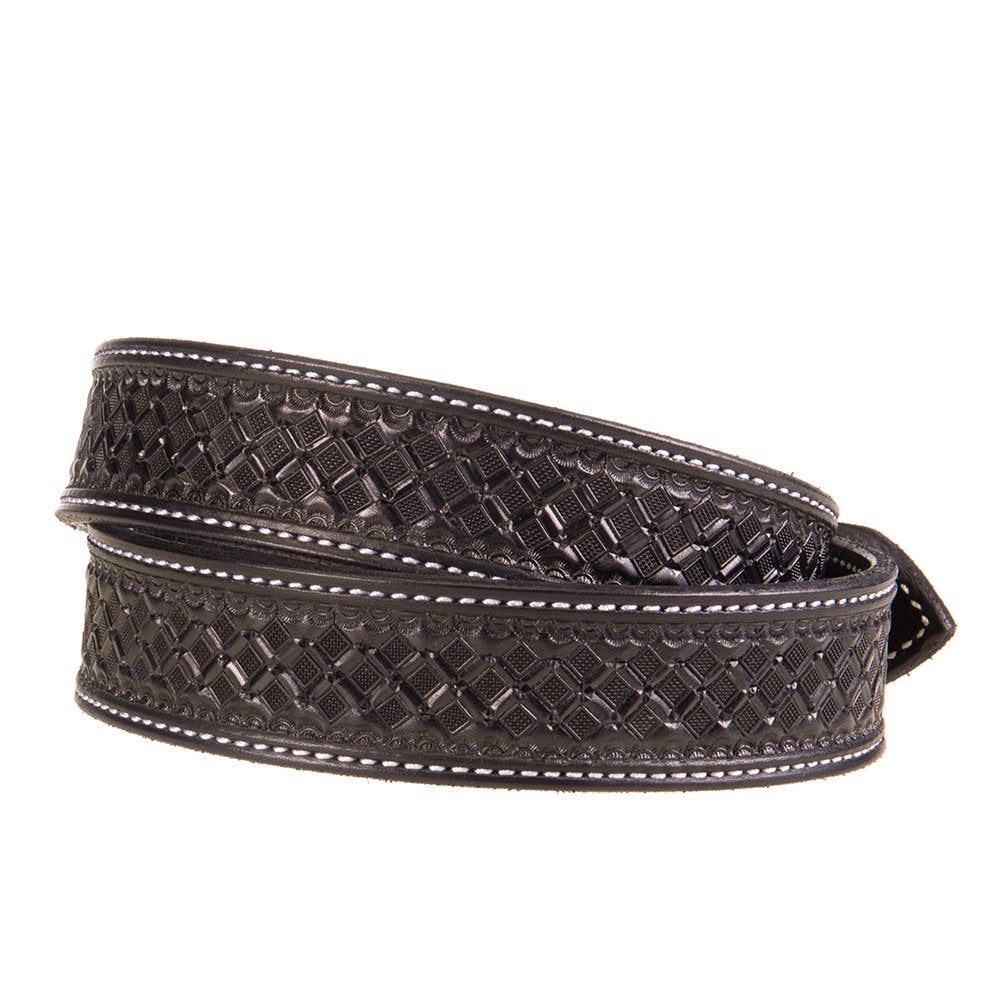 Texas Saddlery Black Waffle Pattern Belt