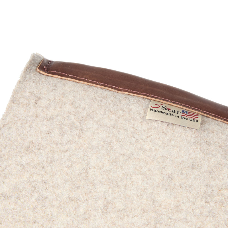 5 Star Equine Products Supplies Inc. 1in Contoured Butterfly Barrel Racer Natural Felt Under Pad