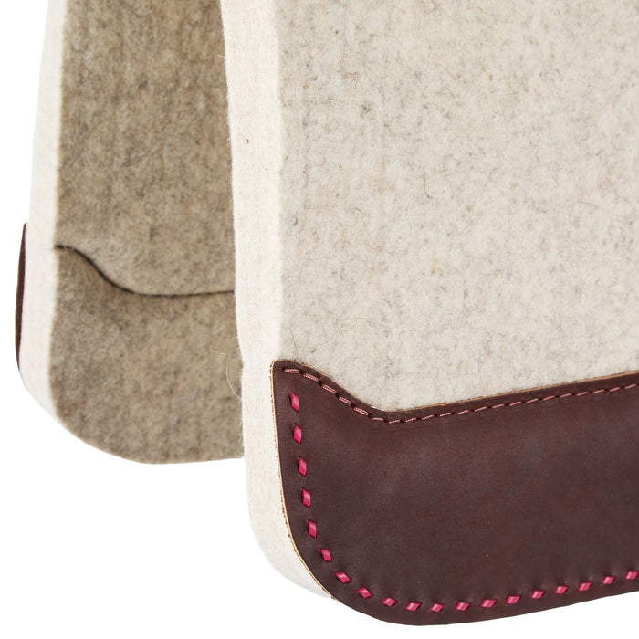 5 Star Equine Products Supplies Inc. All Around Hot Pink Buckstitch 1in Felt Saddle Pad
