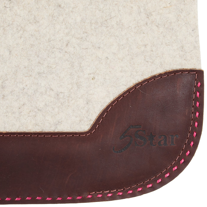 5 Star Equine Products Supplies Inc. All Around Hot Pink Buckstitch 1in Felt Saddle Pad