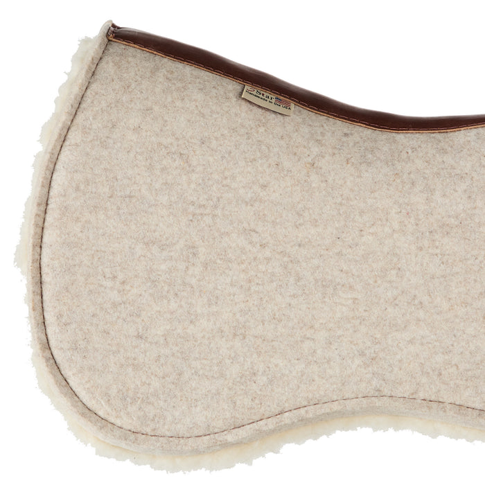 5 Star Equine Products Supplies Inc. Contoured 1in Butterfly Natural Felt Fleece Bottom Under Pad