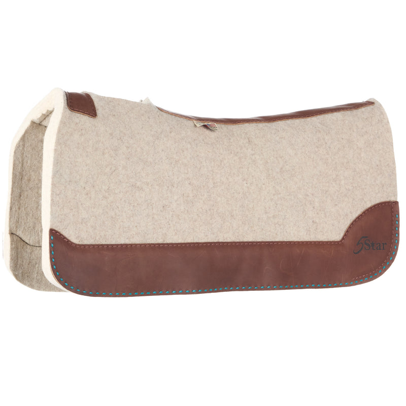 5 Star Equine Products Supplies Inc. 1in. 30x30 All Around Turquoise Buckstitch Felt Saddle Pad