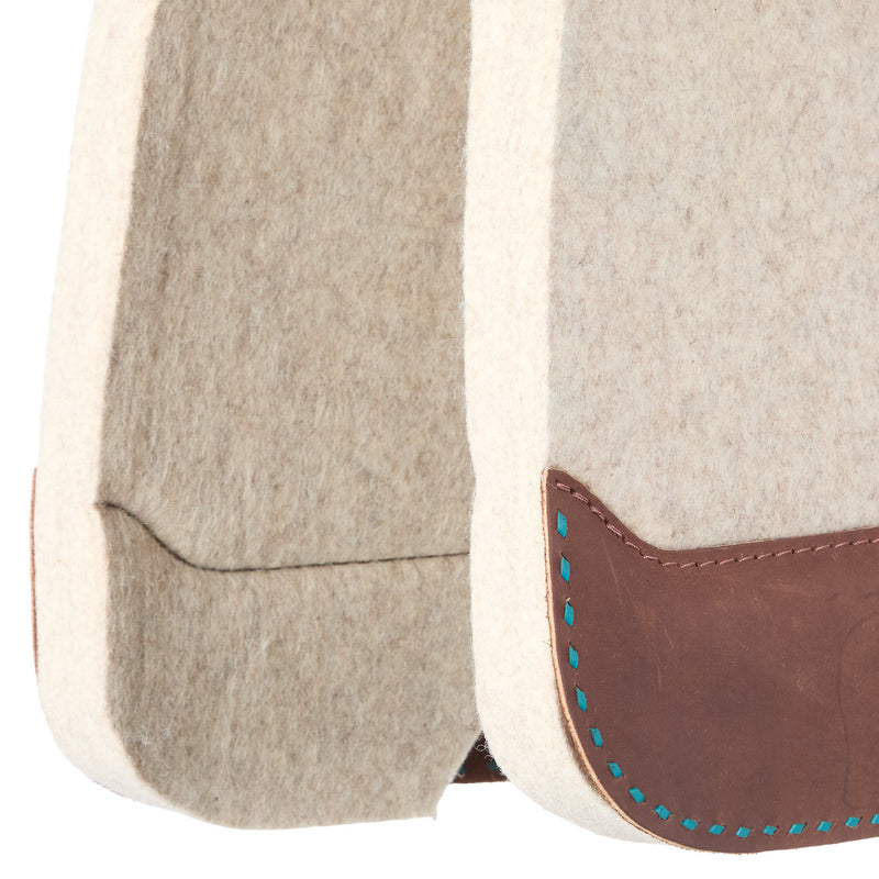 5 Star Equine Products Supplies Inc. 1in. 30x30 All Around Turquoise Buckstitch Felt Saddle Pad