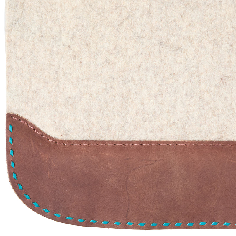 5 Star Equine Products Supplies Inc. 1in. 30x30 All Around Turquoise Buckstitch Felt Saddle Pad