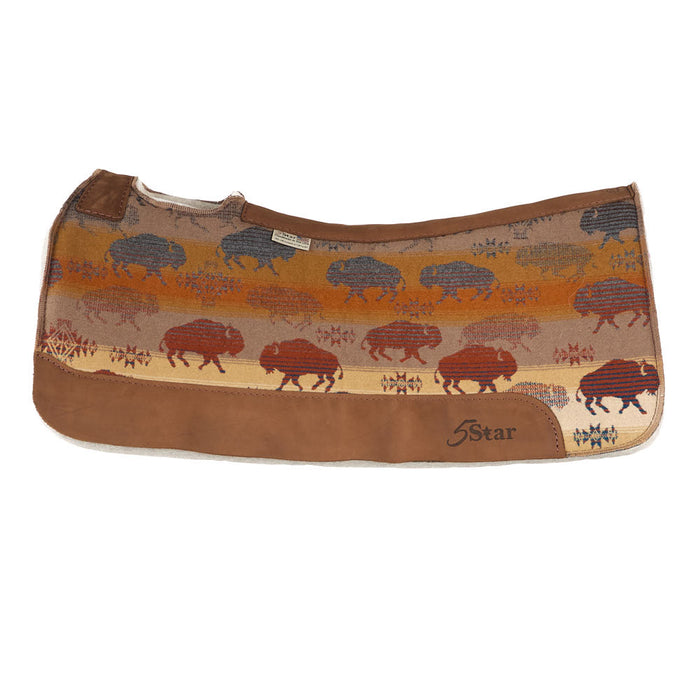 5 Star Equine Products Supplies Inc. 1in Natural All Around Buffalo Felt Saddle Pad