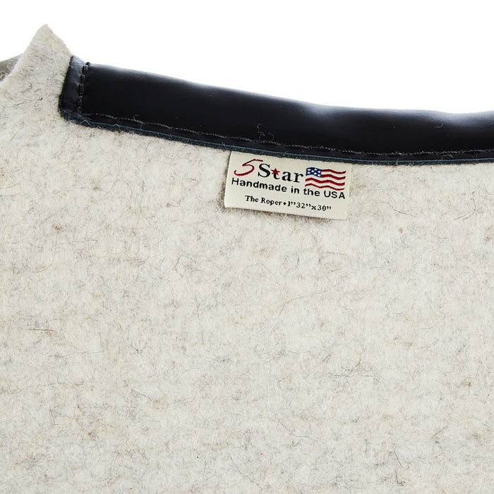 5 Star Equine Products Supplies Inc. 1in Roper Black Cowboy Tool Natural Roper Saddle Pad