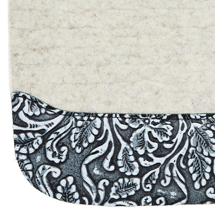 5 Star Equine Products Supplies Inc. 3/4in Barrel Racer Black Cowboy Tool Natural Felt Saddle Pad