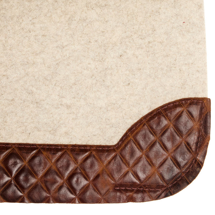 5 Star Equine Products Supplies Inc. 1in Roper Carmel Diamond Natural Felt Saddle Pad