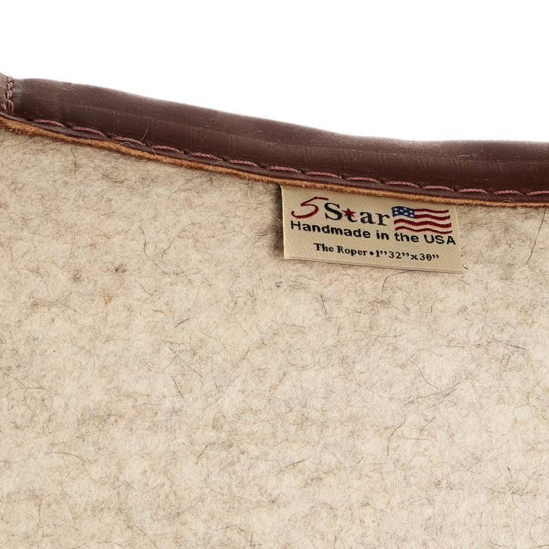 5 Star Equine Products Supplies Inc. 1in Roper Carmel Diamond Natural Felt Saddle Pad