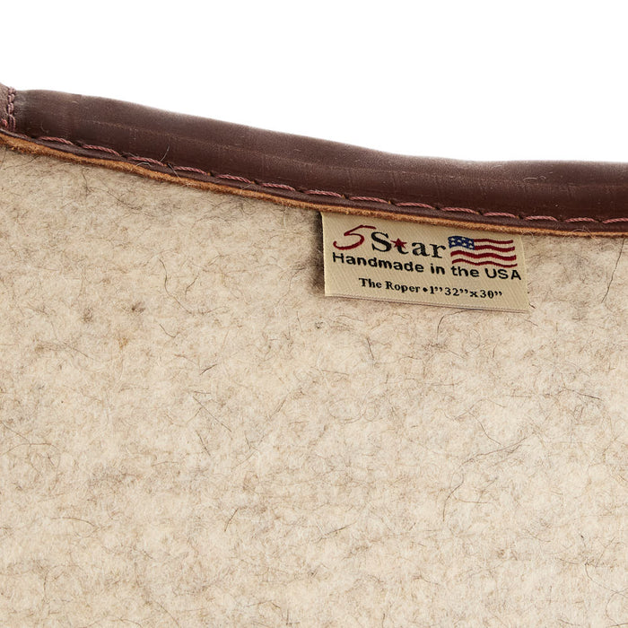 5 Star Equine Products Supplies Inc. 1in Roper Carmel Diamond Natural Felt Saddle Pad