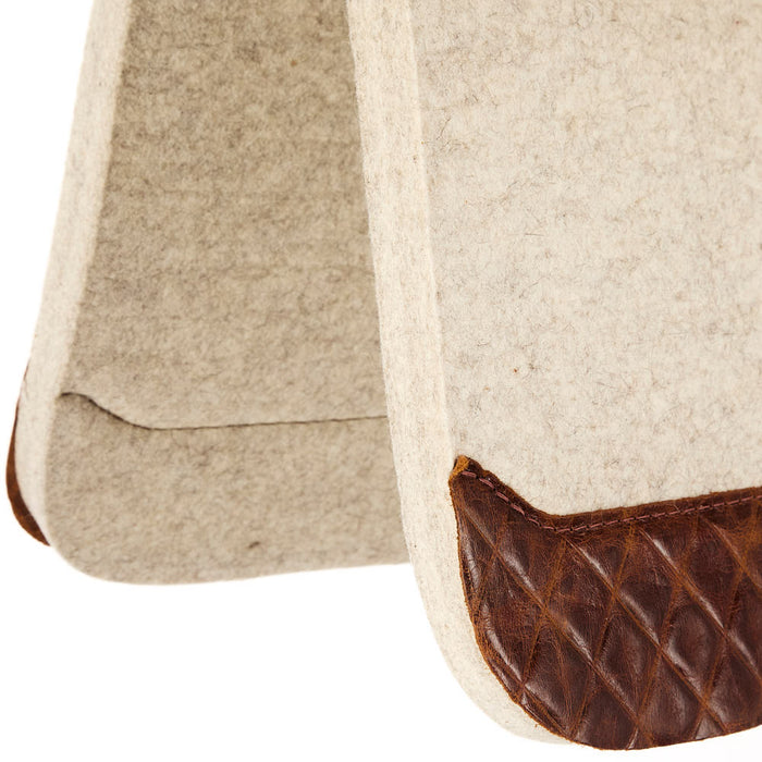 5 Star Equine Products Supplies Inc. 1in Roper Carmel Diamond Natural Felt Saddle Pad