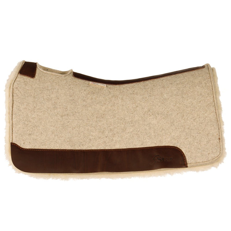 5 Star Equine Products Supplies Inc. 1 Natural Fleece Bottom Felt Saddle Pad