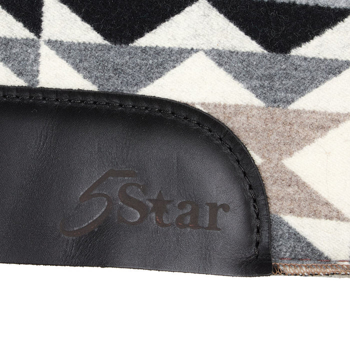 5 Star Equine Products Supplies Inc. 1in Natural Roper Black and White Aztec Felt Saddle Pad